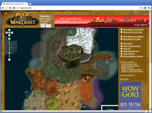 Amazing maps, World map, World of warcraft